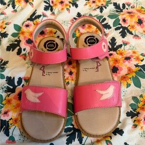 Livie & Luca Pink Bird Strap Sandals